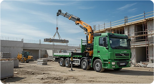 Locação de Caminhão Munck, guindauto, caminhão caçamba e pá carregadeira em Fortaleza